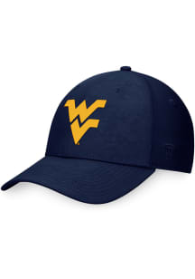 West Virginia Mountaineers Mens Navy Blue Deluxe Structured Flex Hat