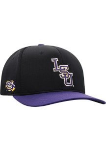 LSU Tigers Mens Black Reflex 2T Flex Hat