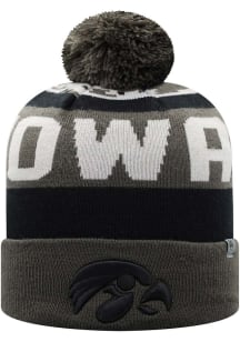 Iowa Hawkeyes Top of the World Decree Cuffed Knit Mens Knit Hat - Black