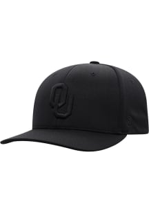 Oklahoma Sooners Mens Black Tonal One-Fit Flex Hat