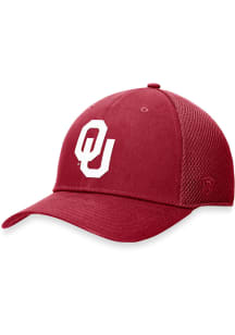 Oklahoma Sooners Mens Crimson Spacer Mesh Structured Flex Hat