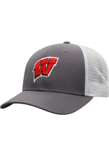 Wisconsin Badgers BB Adjustable Hat - Grey
