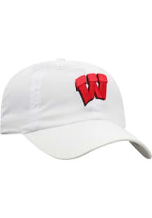 Top of the World Wisconsin Badgers Staple Adjustable Hat - White