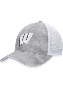 Top of the World Wisconsin Badgers Slate Meshback Adjustable Hat - Grey