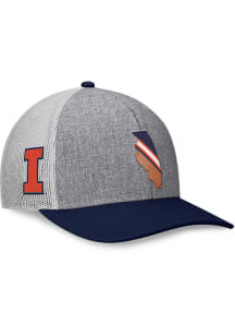 Illinois Fighting Illini Foundation Meshback Adjustable Hat - Grey