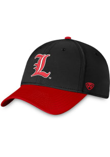 Top of the World Louisville Cardinals Mens Black 2T Reflex 2.0 Flex Hat