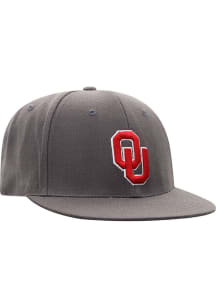 Top of the World Oklahoma Sooners Mens Charcoal Top Custom 3 Fitted Hat