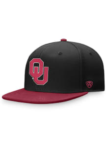 Top of the World Oklahoma Sooners Mens Black 2T NTOF2 Fitted Hat