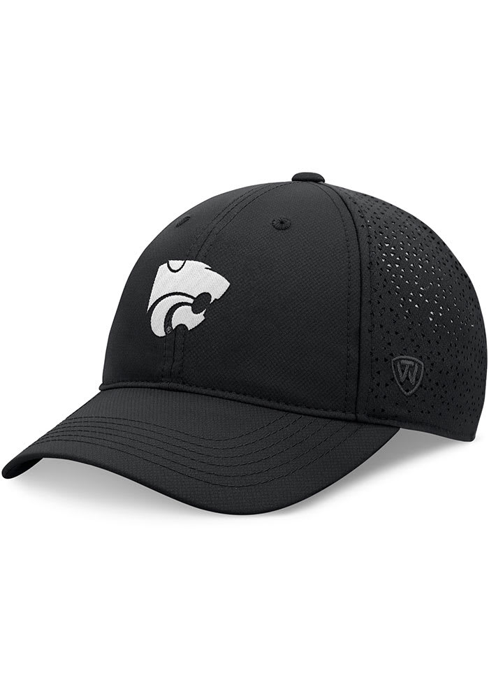 K-State Wildcats Tonal Liquese Structured Adjustable Hat - Black