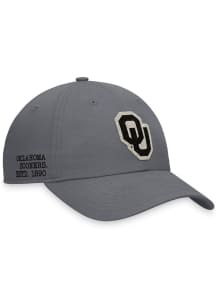 Oklahoma Sooners Tatted Unstructured Adjustable Hat - Grey