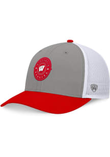 Top of the World Grey Wisconsin Badgers 2T Rob Adjustable Hat