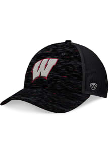 Top of the World Black Wisconsin Badgers Streak Trucker Adjustable Hat