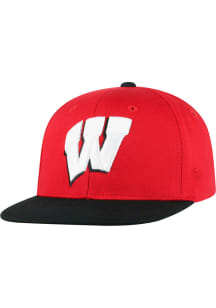 Wisconsin Badgers Top of the World Maverick Youth Snapback Hat - Red