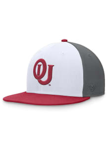 Top of the World Oklahoma Sooners Mens White Collector 3T Fitted Hat