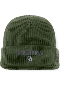 Top of the World Oklahoma Sooners Green OHT Badge Cuff Mens Knit Hat