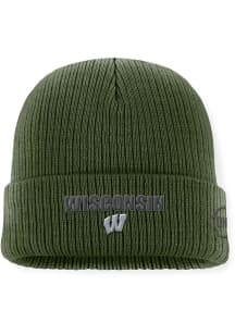 Wisconsin Badgers Top of the World OHT Badge Cuff Mens Knit Hat - Green