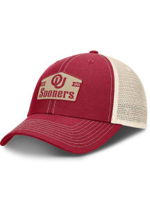 Top of the World Oklahoma Sooners Disco Crew Washed Trucker Adjustable Hat - Cardinal