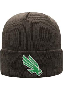 Top of the World North Texas Mean Green Grey Cuffed Knit Mens Knit Hat