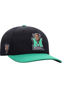 Marshall Thundering Herd Mens Black Reflex 2T Flex Hat