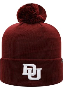 Top of the World Denver Pioneers Maroon TOW Pom Mens Knit Hat