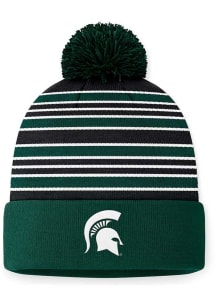 Michigan State Spartans Top of the World Double Down Cuff Pom Mens Knit Hat - Green