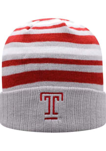 Top of the World Temple Owls Grey All Day Cuffed Knit Mens Knit Hat