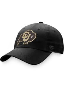Top of the World Colorado Buffaloes Curved Selfstrap Adjustable Hat - Black