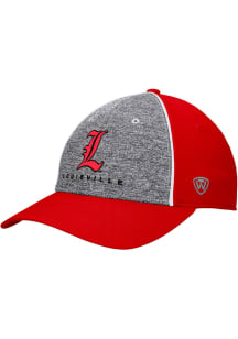 Top of the World Louisville Cardinals 2T Fundamentals Structured Adj Adjustable Hat - Grey