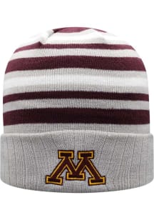 Top of the World Minnesota Golden Gophers Grey All Day Cuffed Knit Mens Knit Hat