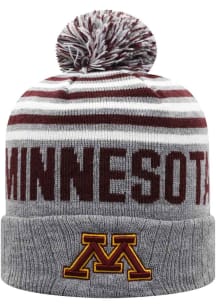 Top of the World Minnesota Golden Gophers Grey Ensuing Cuffed Knit Mens Knit Hat