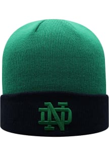 Top of the World Notre Dame Fighting Irish Green 2T Cuffed Knit Mens Knit Hat