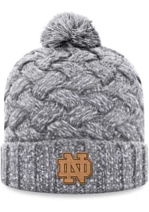 Top of the World Notre Dame Fighting Irish Grey Cuffed Pom Knit Mens Knit Hat