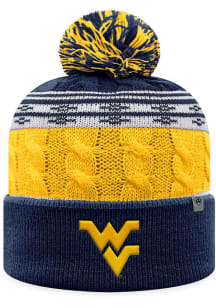 Top of the World West Virginia Mountaineers Navy Blue 3T Altitude Cuffed Knit Mens Knit Hat
