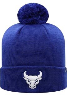 Top of the World Buffalo Bulls Blue TOW Pom Mens Knit Hat