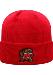 Maryland Terrapins Top of the World Y/CAP CUFFED KNIT Youth Knit Hat - Red