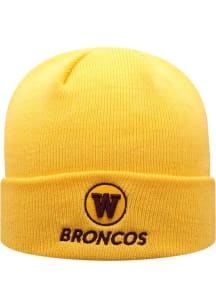 Western Michigan Broncos Top of the World TOW Cuffed Knit Mens Knit Hat - Gold