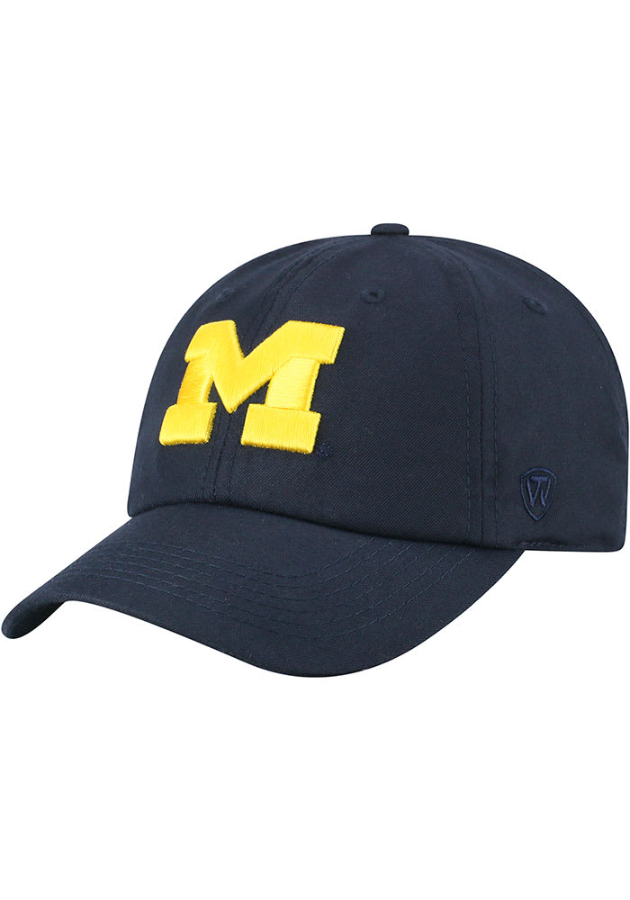 Top of the World Michigan Wolverines Staple Adjustable Hat - Navy Blue