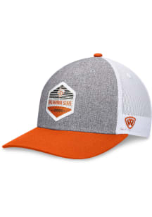Top of the World Oklahoma State Cowboys Slate Trucker Adjustable Hat - Grey