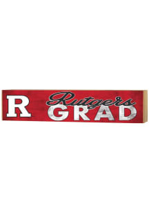 Red Rutgers Scarlet Knights Grad graduation graphic Sign