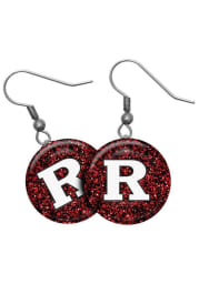 Rutgers Scarlet Knights Domed Dangle Womens Earrings