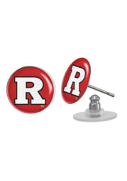 Rutgers Scarlet Knights Domed Post Womens Earrings