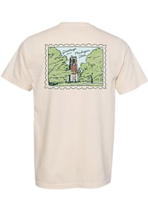 Summit Sportswear Michigan State Spartans Womens Ivory Postcard Short Sleeve T-Shirt