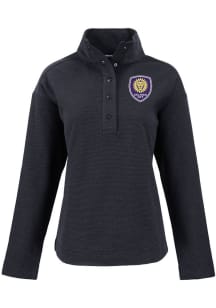 Cutter and Buck Orlando City SC Womens Black Hunts Point Qtr Zip