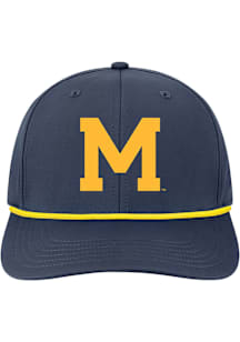 Back Nine Stretch Fit Michigan Wolverines Flex Hat - Navy Blue