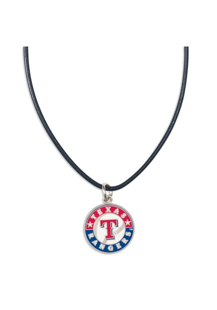 Texas Rangers Leather Womens Necklace