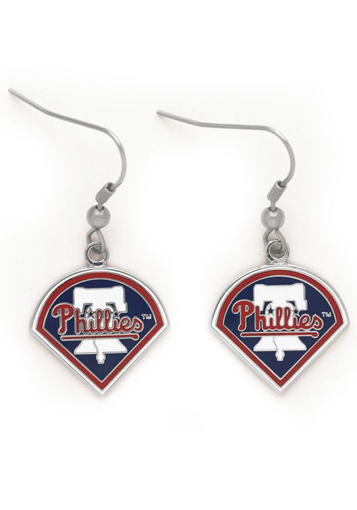 Philadelphia Phillies Diamond Logo Dangle Womens Earrings