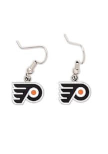 Philadelphia Flyers Silver Logo Dangle Womens Earrings