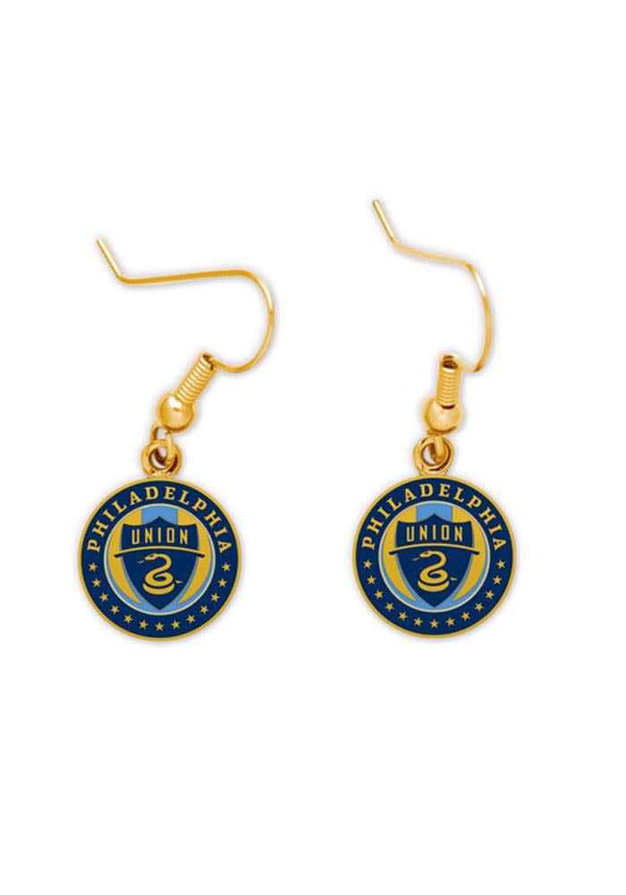 Philadelphia Union Gold Logo Dangle Womens Earrings