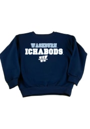 Washburn Ichabods Baby Navy Blue Logo Long Sleeve Crew Sweatshirt