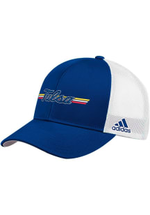 Adidas Tulsa Golden Hurricane Structured Adjustable Mesh Adjustable Hat - Blue